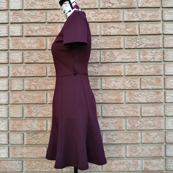 NWT XS Dynamite Flared Short Sleeve V Neck Dress - Picture 4 of 7